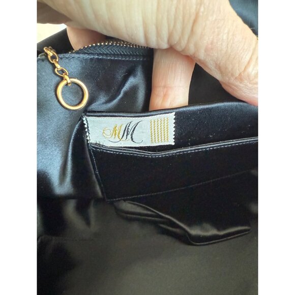 Vintage 60's Morris Moskowitz Satin Envelope Hand Muff Evening Purse - Picture 5 of 16